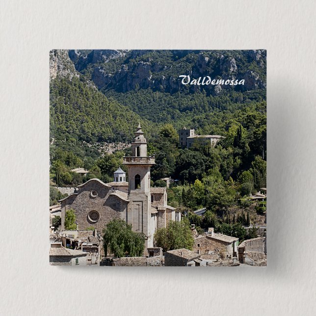 Bóton Quadrado 5.08cm Valldemossa (Frente)