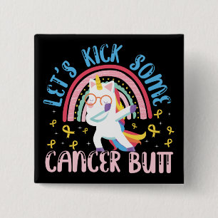 Bóton Quadrado 5.08cm Vamos Chute Um Cancer De Infância De Bumbum Cance