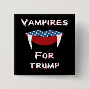 Bóton Quadrado 5.08cm Vampiros para o botão do Dia das Bruxas do