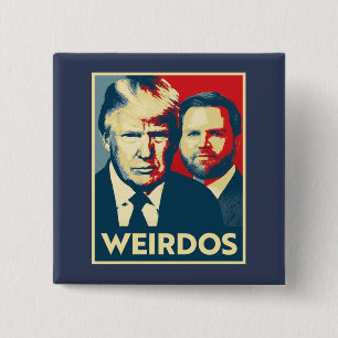 Bóton Quadrado 5.08cm Vance Anti Trump - Weirdos