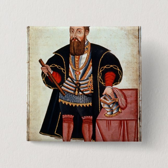 Bóton Quadrado 5.08cm Vasco da Gama, ilustração (Frente)