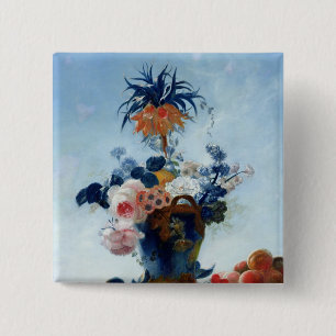 Bóton Quadrado 5.08cm Vaso com flores
