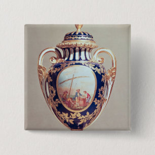 Bóton Quadrado 5.08cm Vaso de Sevres, mediados do século XVIII