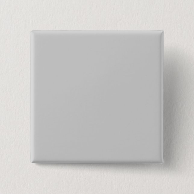 Bóton Quadrado 5.08cm Vazio de Cinza de Moda de Cinza prateada Tendência (Frente)