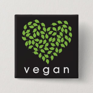 Bóton Quadrado 5.08cm vegan heART