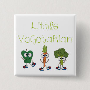 Bóton Quadrado 5.08cm Vegetariano pequeno