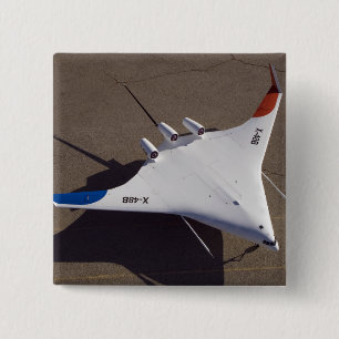 Bóton Quadrado 5.08cm Veículo aéreo 2não pilotado misturado X-48B do