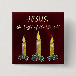 Bóton Quadrado 5.08cm Velas do vitral