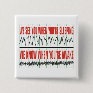 Bóton Quadrado 5.08cm Vemo-nos quando estamos a dormir