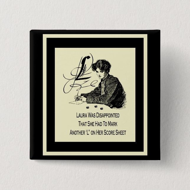 Bóton Quadrado 5.08cm Vencido de Bunco (Frente)