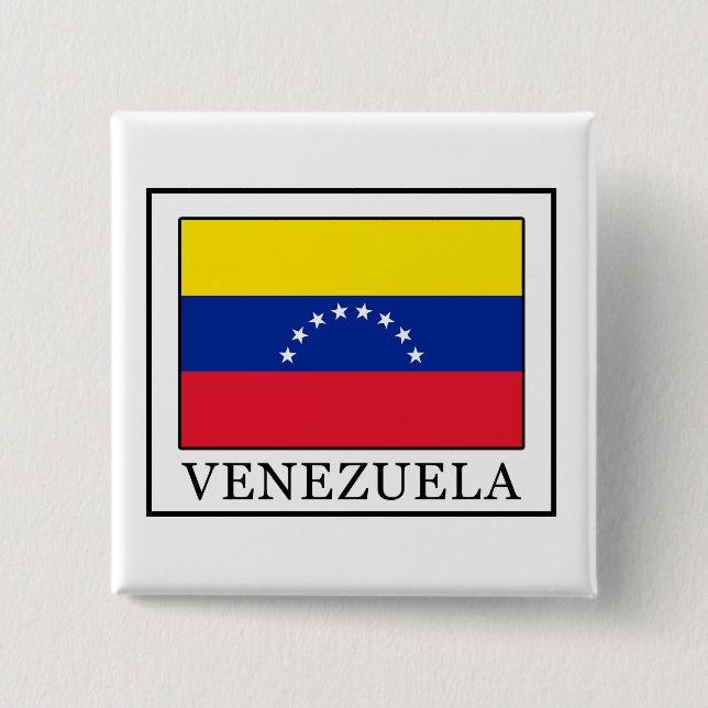 Bóton Quadrado 5.08cm Venezuela (Frente)