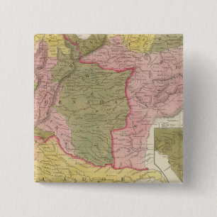 Bóton Quadrado 5.08cm Venezuela, Nova Granada e Equador