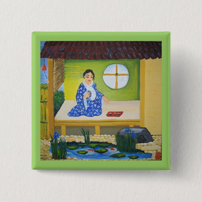 Bóton Quadrado 5.08cm Verão (Frente)