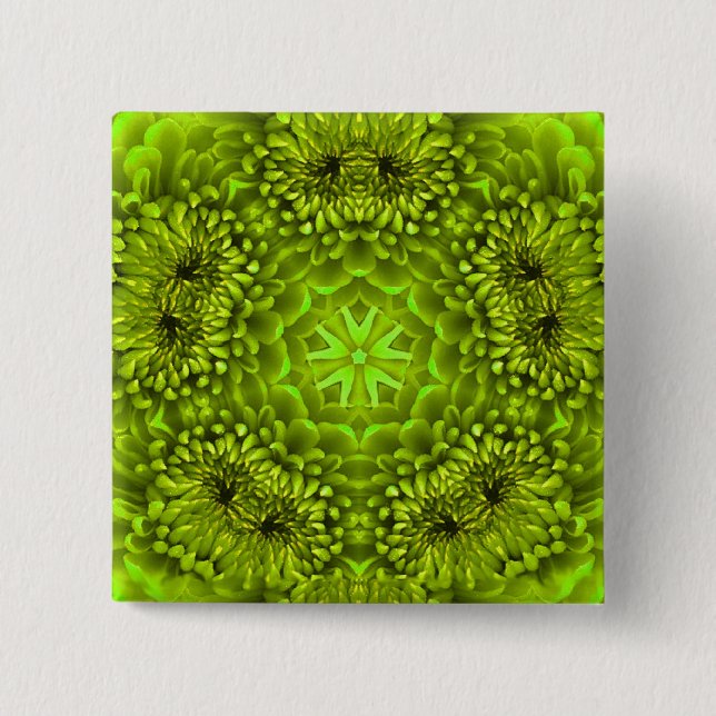 BÓTON QUADRADO 5.08CM VERDE DAHLIA (Frente)
