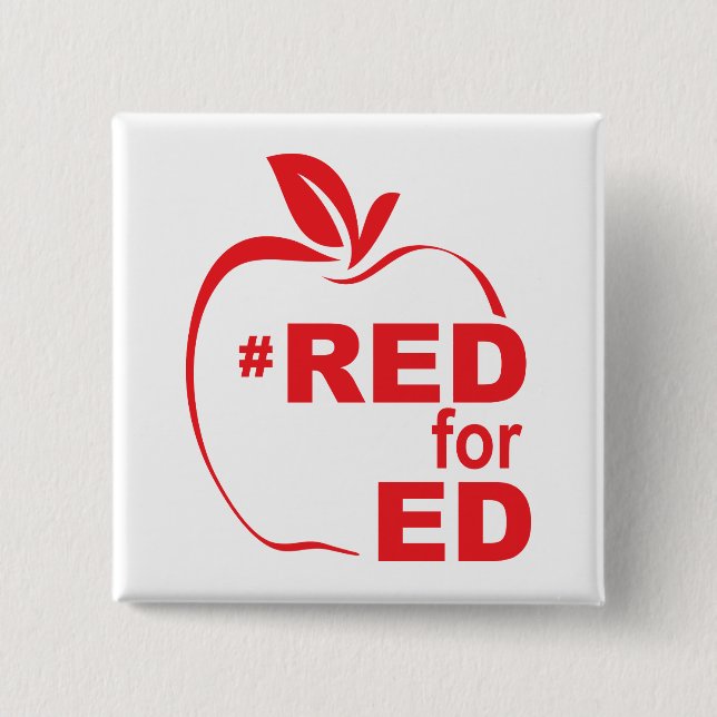 Bóton Quadrado 5.08cm Vermelho para Ed (Frente)