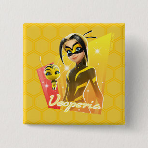 Bóton Quadrado 5.08cm Vesperia e pólen