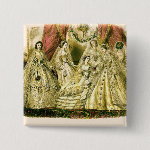 Bóton Quadrado 5.08cm Vestido de Impressão de Fashion do Casamento Vitor