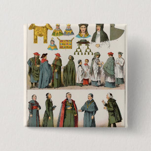 Bóton Quadrado 5.08cm Vestido eclesiástico