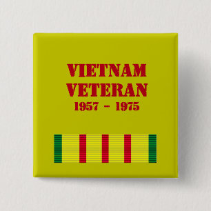 Bóton Quadrado 5.08cm Veterano de Vietnam, veterano de Vietnam