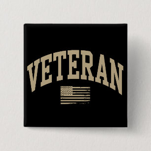 Bóton Quadrado 5.08cm Veterano Dia dos Veteranos EUA Estados Unidos Amer