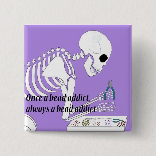 Bóton Quadrado 5.08cm Viciado do grânulo (Frente)