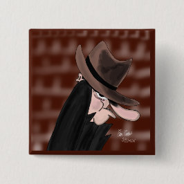 Bóton Quadrado 5.08cm Vilão sorrateiro personagem de desenho