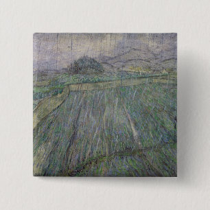 Bóton Quadrado 5.08cm Vincent van Gogh a tempestade do trovão