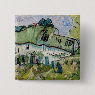 Bóton Quadrado 5.08cm Vincent van Gogh - Farmhouse com Dois Números