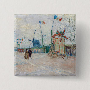 Bóton Quadrado 5.08cm Vincent van Gogh - Impasse des Deux Freres