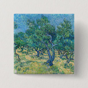 Bóton Quadrado 5.08cm Vincent van Gogh - Olive Grove