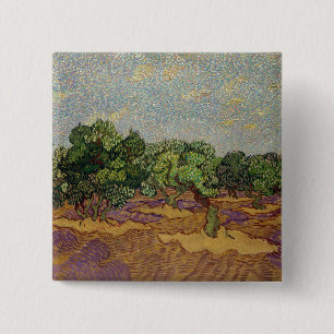 Bóton Quadrado 5.08cm Vincent van Gogh - Oliveiras