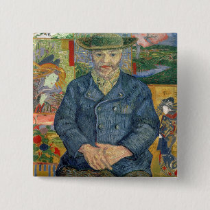 Bóton Quadrado 5.08cm Vincent van Gogh   Pere Tanguy (pai Tanguy)