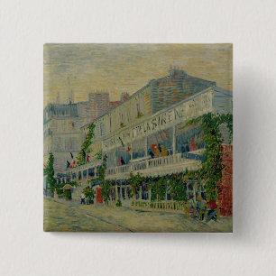 Bóton Quadrado 5.08cm Vincent van Gogh   Restaurante de la Sirene