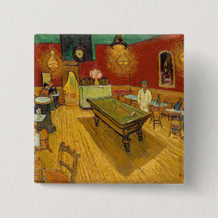 Bóton Quadrado 5.08cm Vincent van Gogh - The Night Cafe
