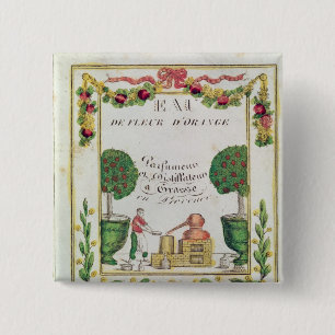 Bóton Quadrado 5.08cm Vinheta 'do d'Orange de Eau de Fleur