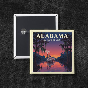 Bóton Quadrado 5.08cm Vintage Alabama