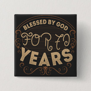 Bóton Quadrado 5.08cm vintage Funny, 70 anos dizendo citação