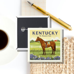 Bóton Quadrado 5.08cm Vintage Kentucky