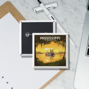 Bóton Quadrado 5.08cm Vintage Mississippi