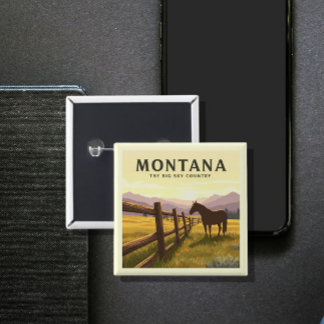 Bóton Quadrado 5.08cm Vintage Montana