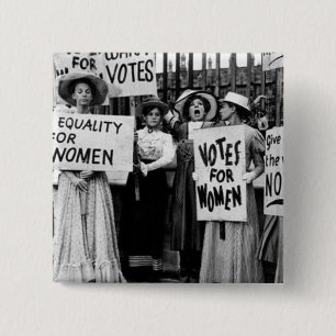 Bóton Quadrado 5.08cm Vintage Votes De Fotos Para Mulheres Sufrágio