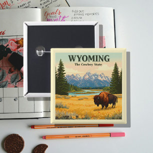 Bóton Quadrado 5.08cm Vintage Wyoming