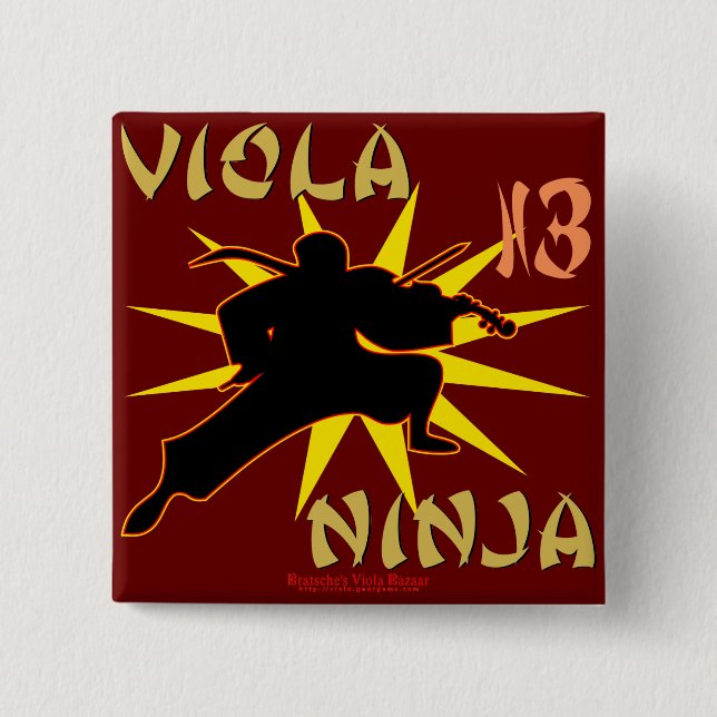 Bóton Quadrado 5.08cm Viola Ninja (Frente)