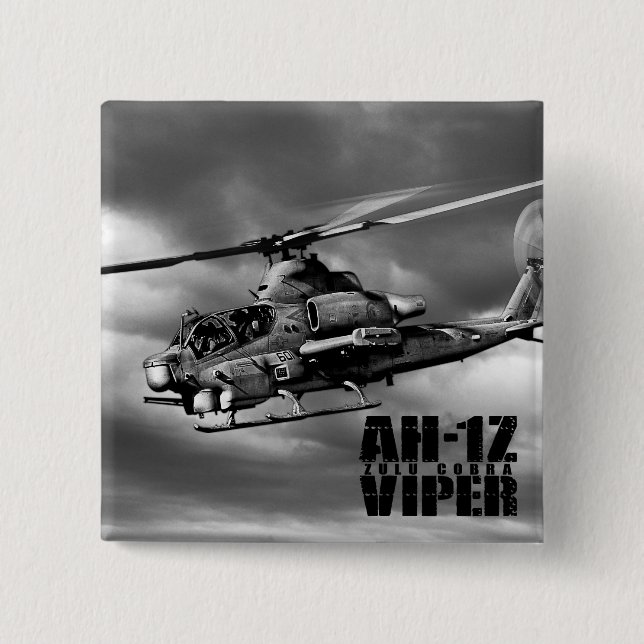 Bóton Quadrado 5.08cm Viper AH-1Z (Frente)