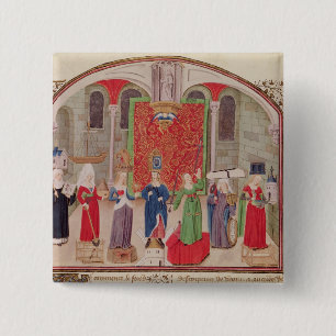 Bóton Quadrado 5.08cm Virtudes teológicos e cardinais