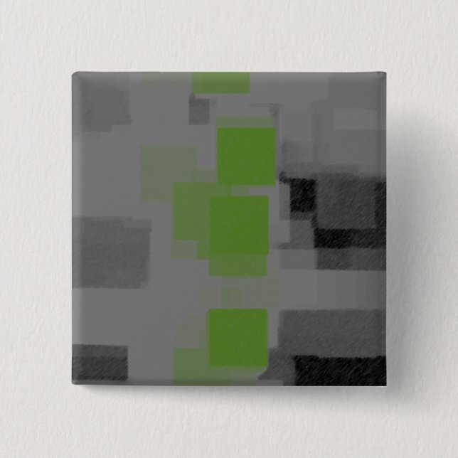 Bóton Quadrado 5.08cm "Visão Noturna" Abstrato geométrica (Frente)