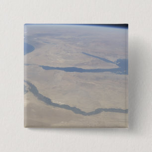Bóton Quadrado 5.08cm Vista aérea do Egipto e do Sinai Peninsul