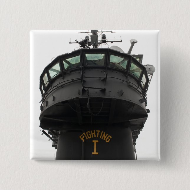 Bóton Quadrado 5.08cm Vista da parte frontal da superstrutura (Frente)