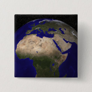 Bóton Quadrado 5.08cm Vista de África, Europa, o Médio Oriente, e dent