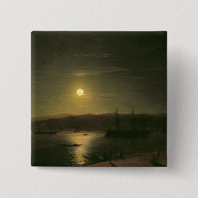 Bóton Quadrado 5.08cm Vista de Constantinople (Frente)